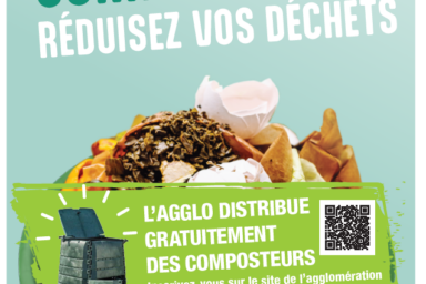 Affiche adoptez un composteur - réduisez vos déchets
